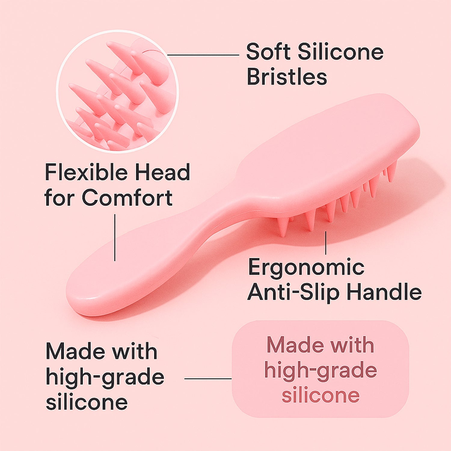 Multipurpose Silicone Scalp Massager Shampoo Brush (1 Pc) Multipurpose Silicone Scalp Massager Shampoo Brush (1 Pc)